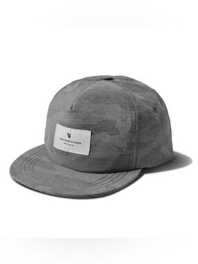 Vuori Gray Camo Five-Panel Cap with Front Patch